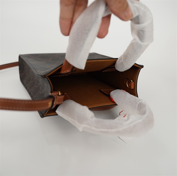 Túi Celine Tote màu nâu sz16 (BQ) KG+