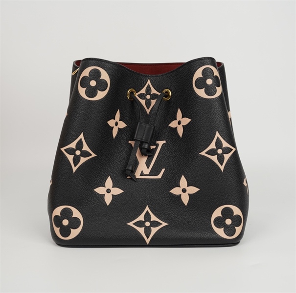 Túi LV Nóe hoa đen kèm ví (SP221) 2 strap sz25 KG+