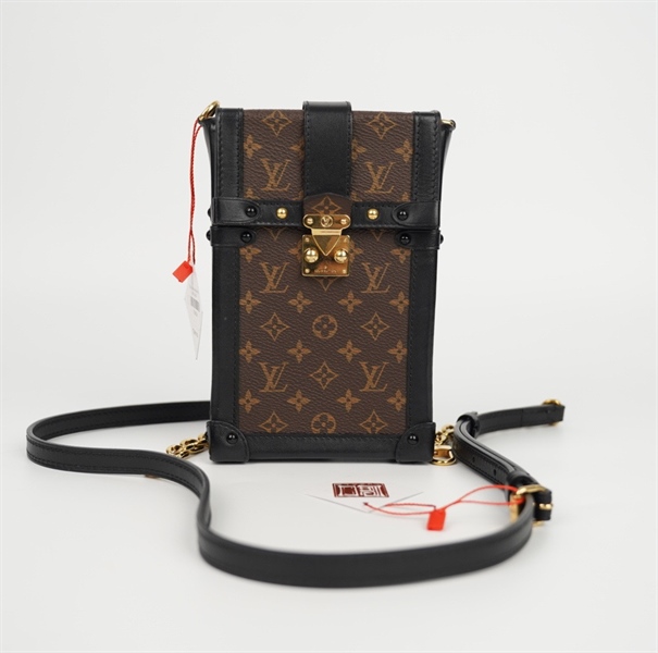 Túi LV trunk hoa nâu viền đen sz11 (LN) KG+