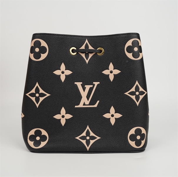 Túi LV Nóe hoa đen kèm ví (SP221) 2 strap sz25 KG+