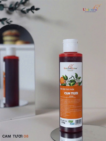 Màu nước cam tươi chai 210g