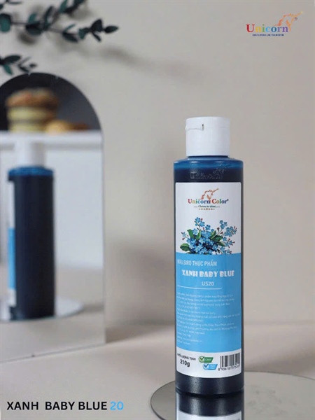 Màu nước xanh baby blue chai 210g