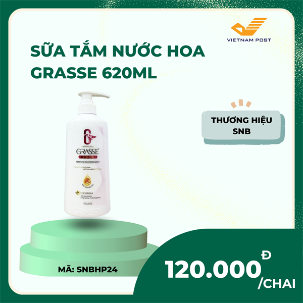 Sữa tắm nước hoa Grasse 620ml (12 chai/thùng)