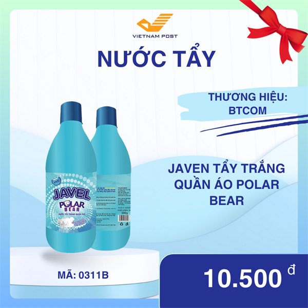 Javen tẩy trắng quần áo Polar bear ( 12 Chai/ Thùng )