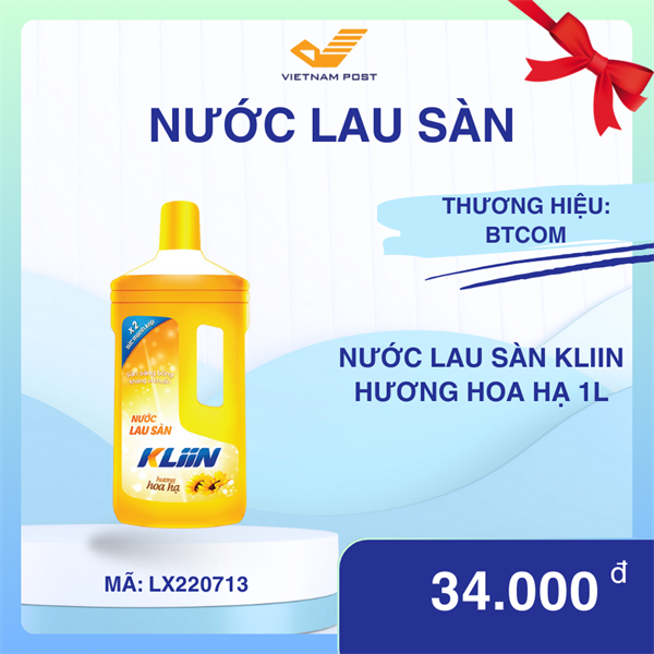 Nước lau sàn Kliin hương Hoa Hạ 1L (12 chai/thùng)