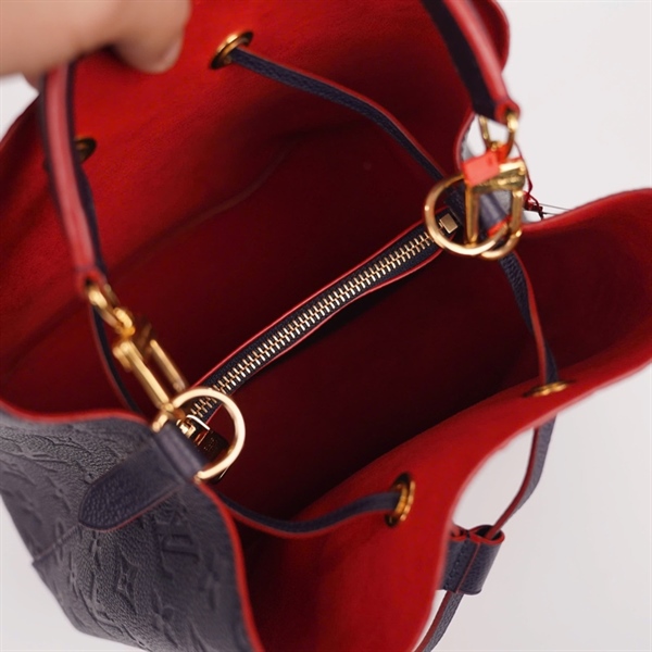 Túi LV nóe xanh đen lòng cam 2 strap +