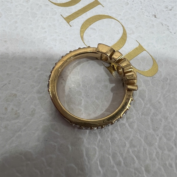 Nhẫn Dior vàng đính đá +