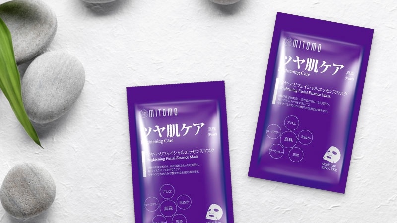 Mặt nạ ngọc trai se khít lỗ chân lông MITOMO Nhật Bản - 7 miếng (tím)