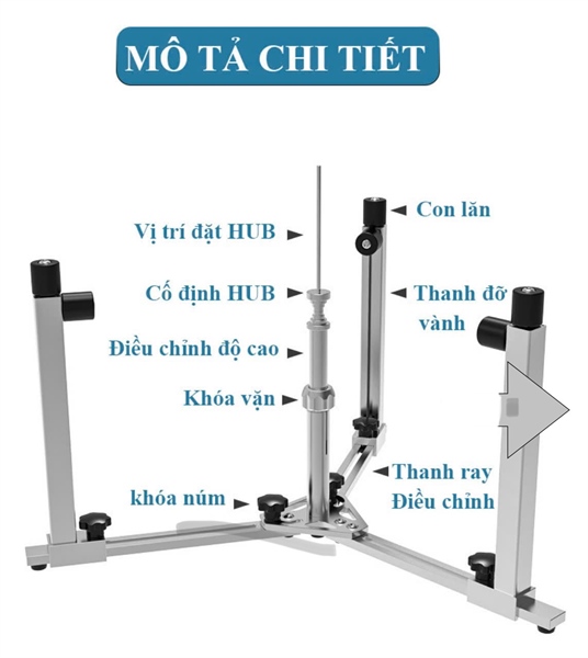 Bàn hỗ trợ đan vành Lebicyle Hợp kim nhôm cao cấp