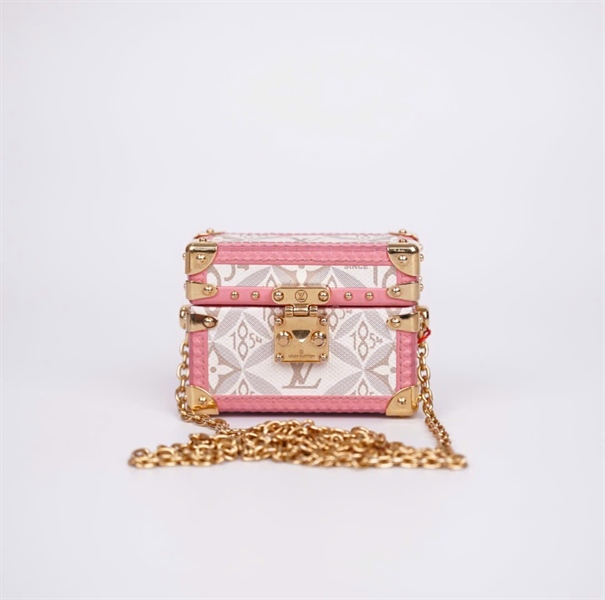 Túi LV Earphone màu trắng viền hồng sz7 (HC) +