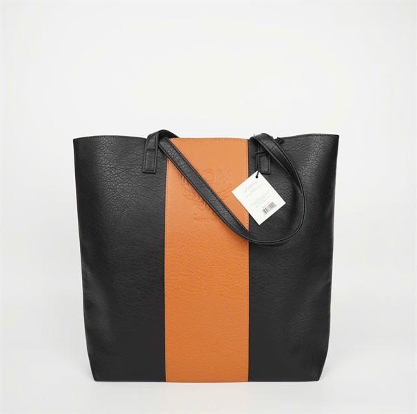 Túi MCM tote màu đen cam sz 42 (PN) +