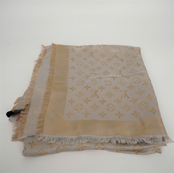 Khăn LV xám hoa vàng (HC) +