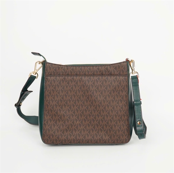 Túi MK nâu viền xanh đậm sz24 KG+