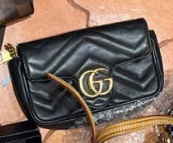 Túi GG Marmont đen (520981) sz16 KG+
