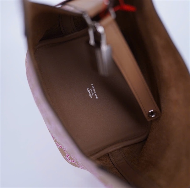 Túi Hermes Tote màu nâu họa tiết kèm ổ + chìa (UAM006AUH) sz14 (HC) +