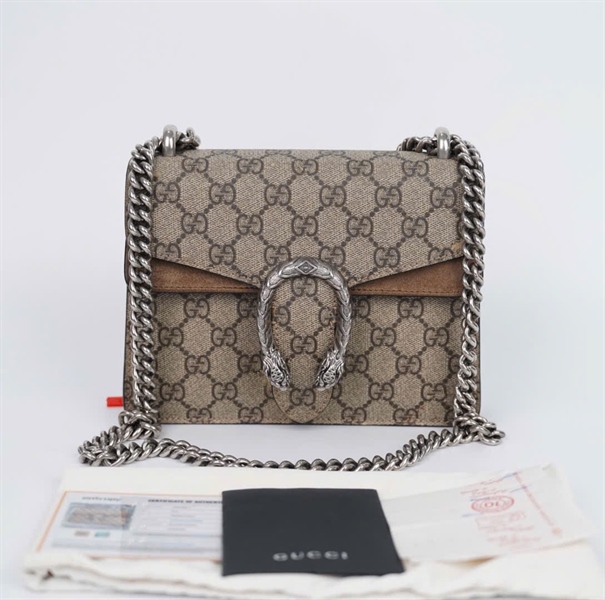 Túi GG dionysus màu xám (520981) sz20+