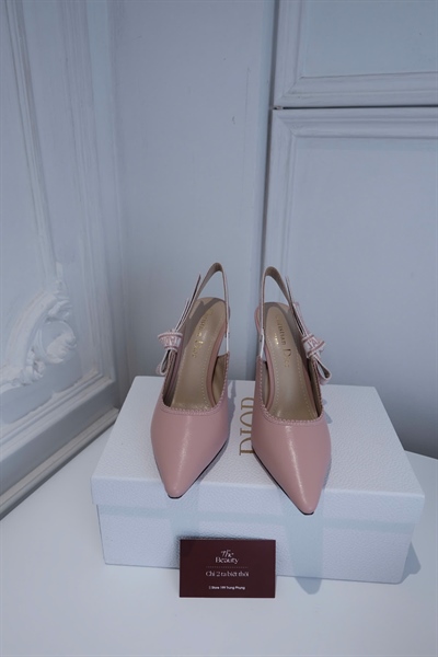 Sẵn - giày dior slingback màu nude calfskin size 36/10cm chất auth