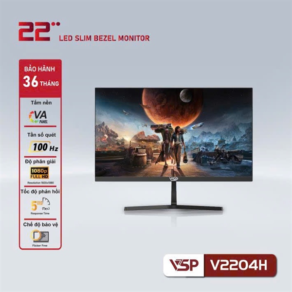 Màn hình VSP V2204H 22inch (Full-HD, IPS, 100HZ) - Màu đen