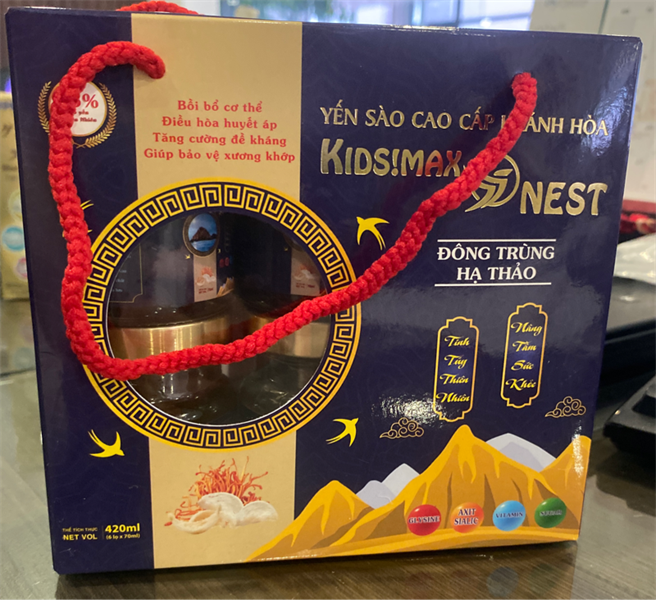 Túi Yến sào Smart Kids Đông trùng hạ thảo (Túi 6 lọ x 70ml) - Khánh Hoà
