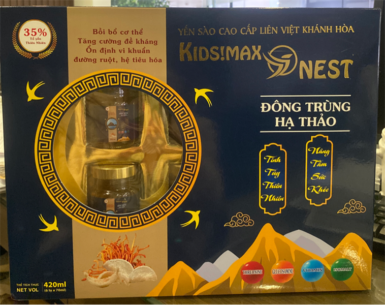 Khay Yến sào Smart Kids Đông trùng hạ thảo (Khay 6 lọ x 70ml) - Khánh Hoà
