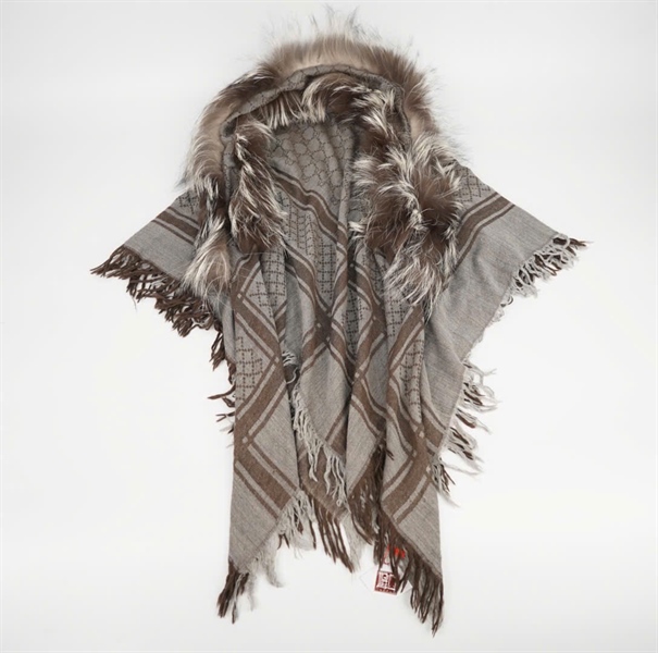 Khăn GG nâu xám đuôi chồn (PN) +