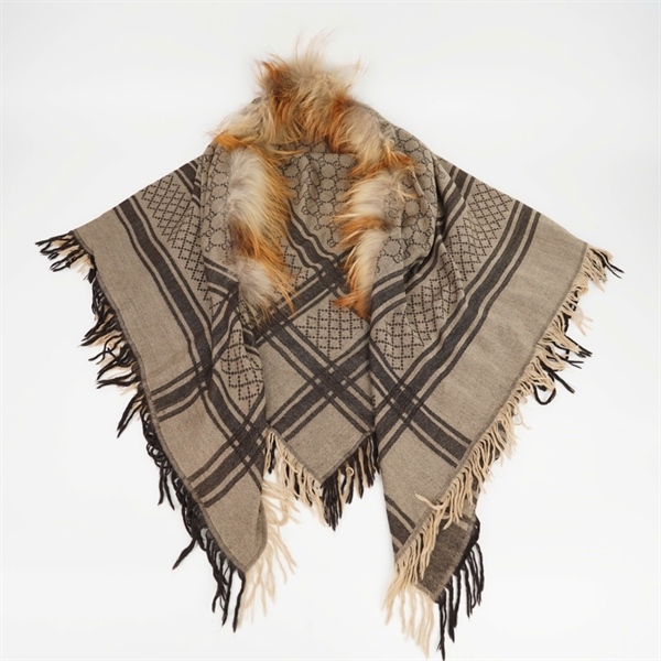 Khăn GG nâu vàng đuôi chồn (PN) +