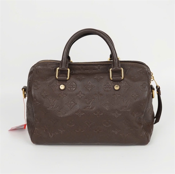 Túi LV Speedy hoa nâu 2 strap (SP3152) sz27 KG+