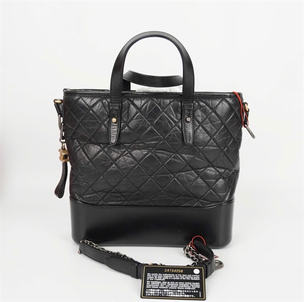 Túi Chanel Gab đen (24734258) sz28 (BQ) KG+