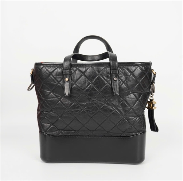 Túi Chanel Gab đen (24734258) sz28 (BQ) KG+