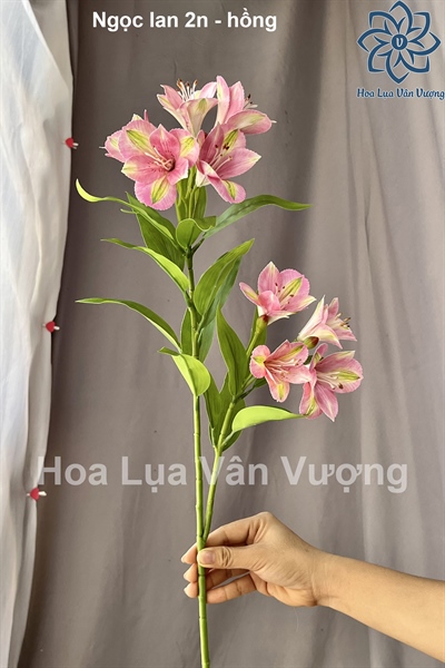 Ngọc lan 2n - hồng - Hoa cành dài - Hoa Lụa Vân Vượng