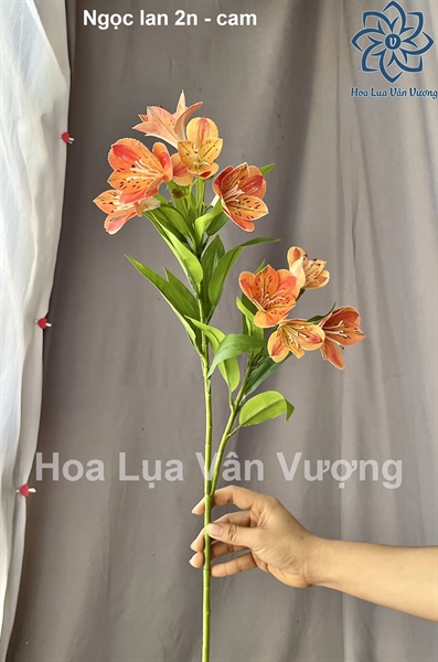 Ngọc lan 2n - cam - Hoa cành dài - Hoa Lụa Vân Vượng