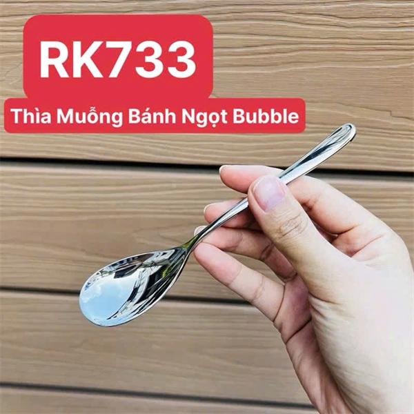 S28 - O733 Thìa Bánh Ngọt Bubble 15.2cm Inox 18/10 OYT-AL733S