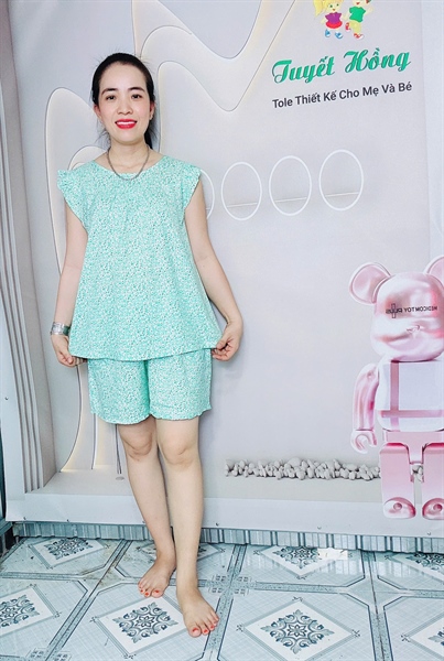 Bộ tole mẹ cánh tiên quần đùi mẹ TH