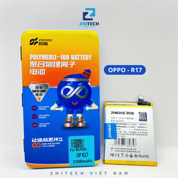 Pin Zhicool DLC OP F9/R17/BLP681