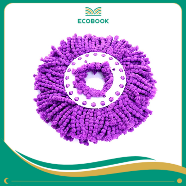 Bông lau nhà tròn 360, màu tím