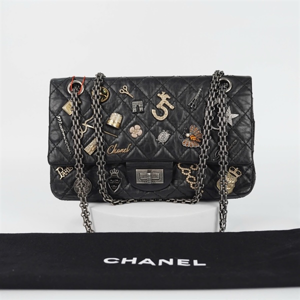 Túi Chanel Charm đen 20882238 sz24 KG+