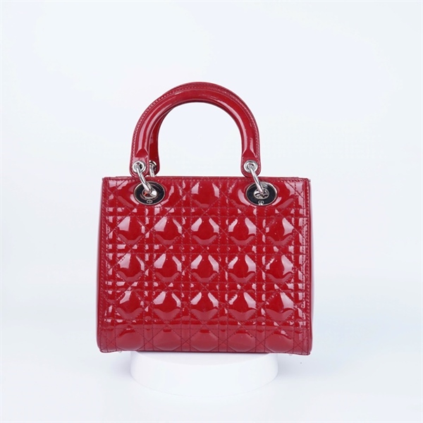 Túi Dior Lady đỏ (01-BO-0153) sz M (YY) KG+