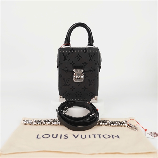 Túi LV Camera hoa đen kèm 2 strap sz12 (HC) +