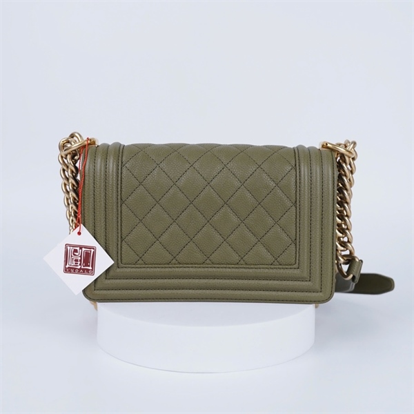 Túi Chanel Boy màu xanh rêu (23539130) sz20 (HC) +
