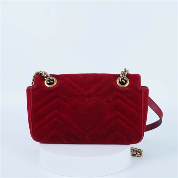 Túi GG Marmont màu đỏ sz20 (527066) KG+