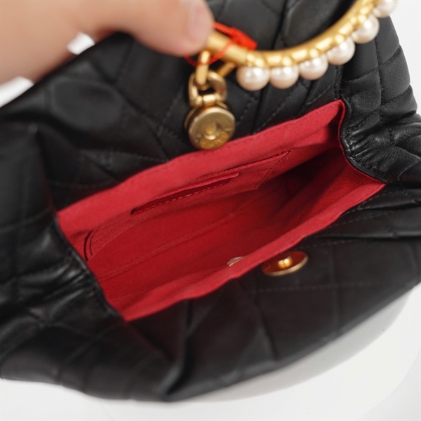 Túi Chanel đen quai ngọc trai (GGL19ATE) sz15 (HC) +