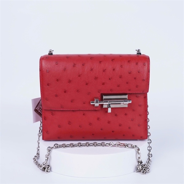 Túi Hermes Verrou đỏ sz17 KG+
