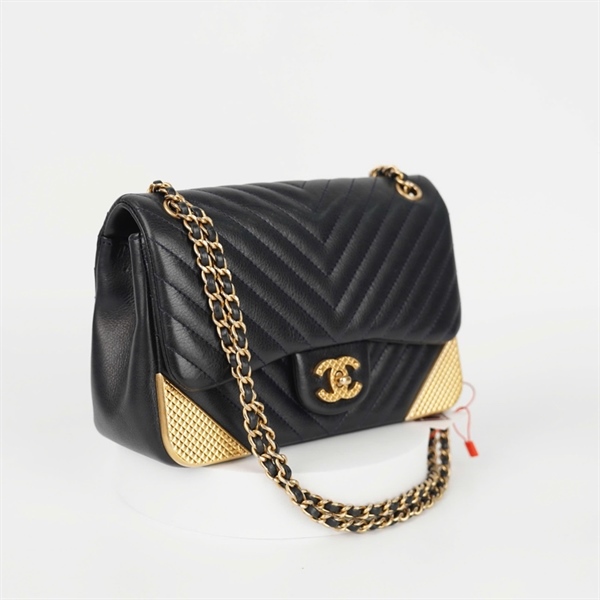 Túi Chanel đen góc vàng (25963487) sz20 (HC) +