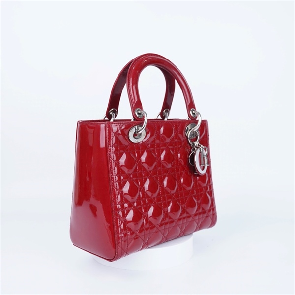 Túi Dior Lady đỏ (01-BO-0153) sz M (YY) KG+