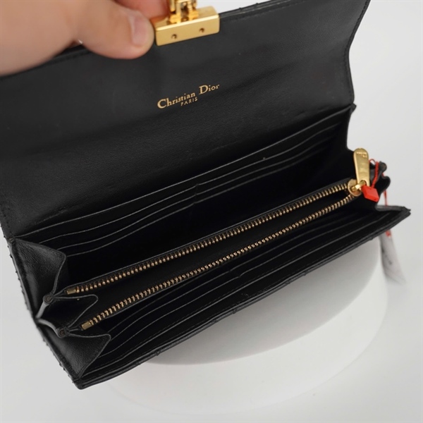 Ví Dior màu đen sz18 KG+