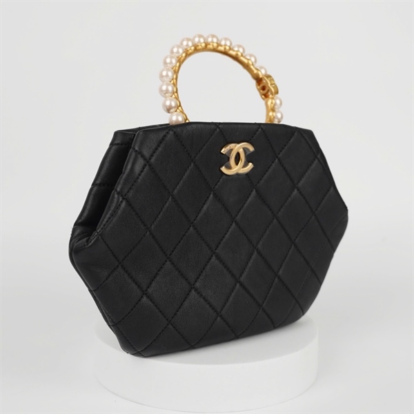 Túi Chanel đen quai ngọc trai (GGL19ATE) sz15 (HC) +