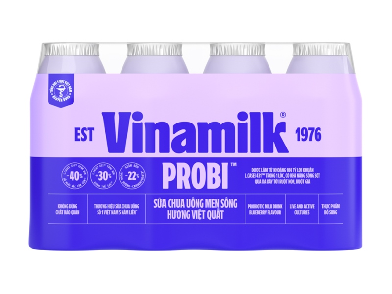 Sữa chua uống men sống PROBI Việt Quất to - 4x130ml