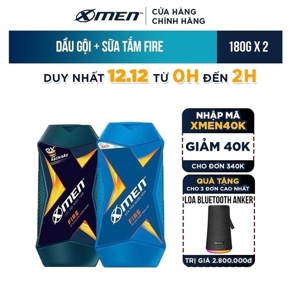 Dầu gội x-men nước hoa fire - 180Gr