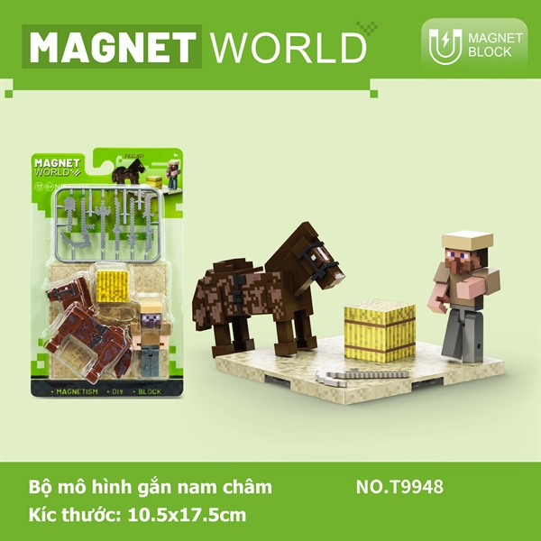 Đồ chơi minecraft mô hình minecraft gắn nam châm bộ vỉ