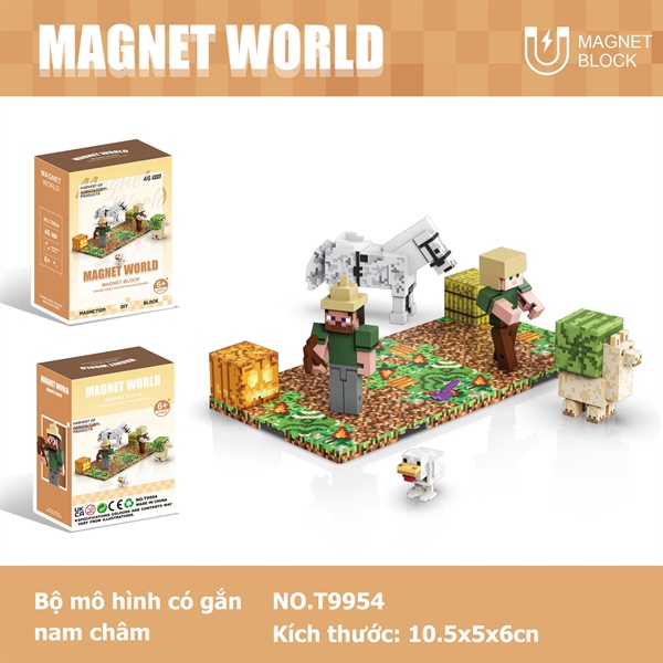 Đồ chơi minecraft mô hình minecraft gắn nam châm bộ hộp